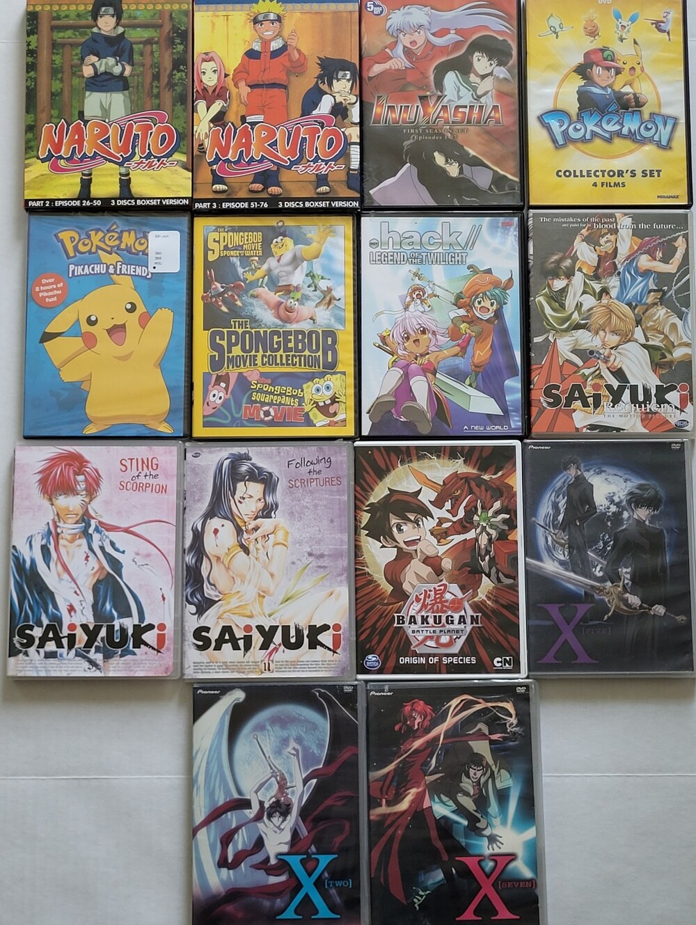 (Lot Of 14) Assorted DVDs Anime/ Animation/TV Series/All in Excellent Condition.